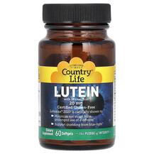 Лютеїн 20 мг Lutein 20 mg Country Life 60 капсул