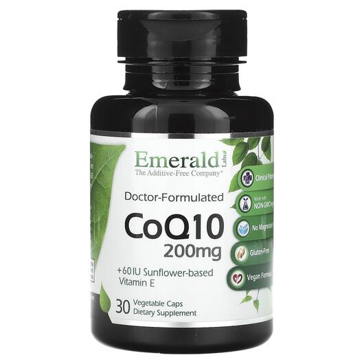 Основне фото товара Emerald, CoQ10 200 mg, Коензим CoQ10, 30 капсул