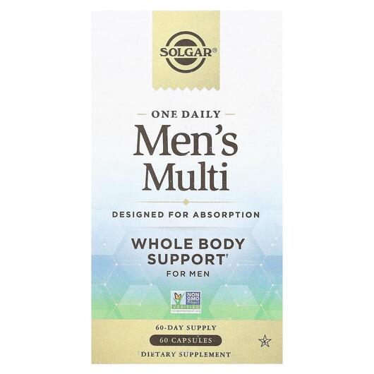 Основне фото товара Solgar, One Daily Men's Multi, Вітаміни для чоловіків, 60 ка