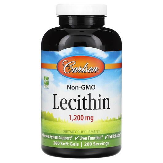 Основне фото товара Carlson, Lecithin 1200 mg, Лецитин 1200 мг, 280 капсул
