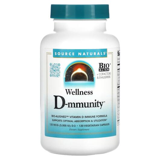 Основне фото товара Wellness D-mmunity 125 mcg, Підтримка імунітету, 120 капсул