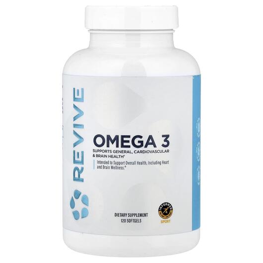 Основне фото товара Revive, Omega 3, Омега 3, 120 Enteric Coated Softgels