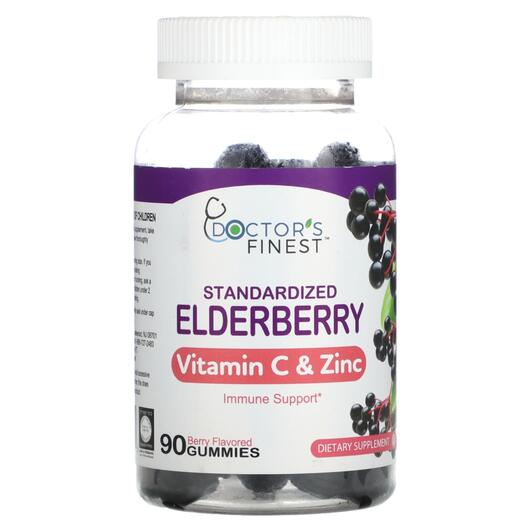 Основне фото товара Standardized Elderberry Vitamin C & Zinc, Чорна Бузина, 90 та