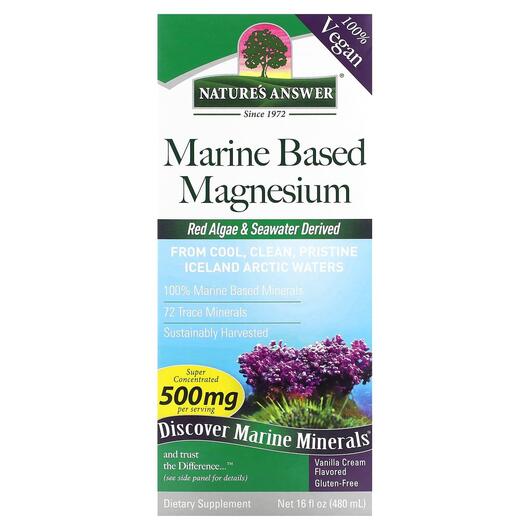 Основне фото товара Marine Based Magnesium Vanilla Cream 500 mg, Магній, 480 мл