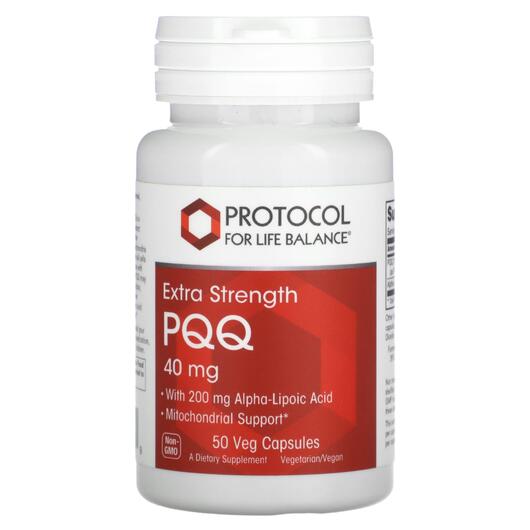 Основне фото товара Extra Strength PQQ, Вітамін B14 Пірролохінолінхінон, 50 капсул