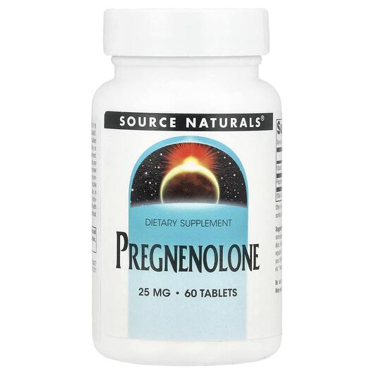Основне фото товара Source Naturals, Pregnenolone 25 mg, Прегненолон, 60 таблеток