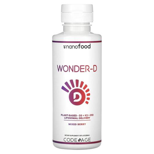 Основне фото товара Nanofood Wonder-D Plant-Based D3 + K2 + B12, Вітаміни D3 K2, 225 