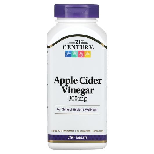 Основне фото товара Apple Cider Vinegar 300 mg, Яблучний оцет, 250 таблеток
