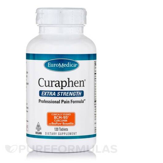 Основне фото товара EuroMedica, Curaphen Extra Strength, Куркумін, 120 таблеток