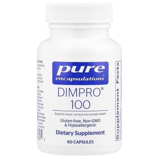 Основне фото товара Pure Encapsulations, DIM-PRO 100, Дііндолілметан, 60 капсул