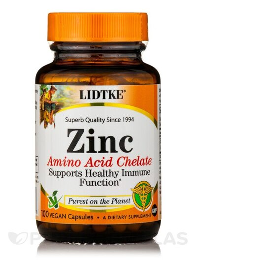 Основне фото товара Lidtke, Zinc 50 mg, Цинк, 100 капсул