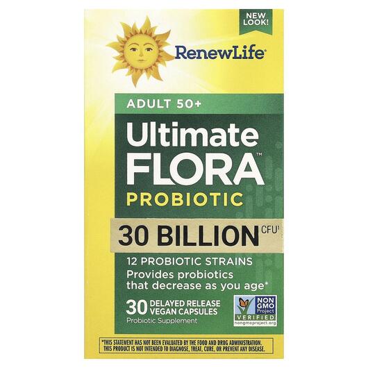 Основне фото товара Ultimate FloraAdult 50+ Probiotic 30 Billion, Пробіотики, 30 капс