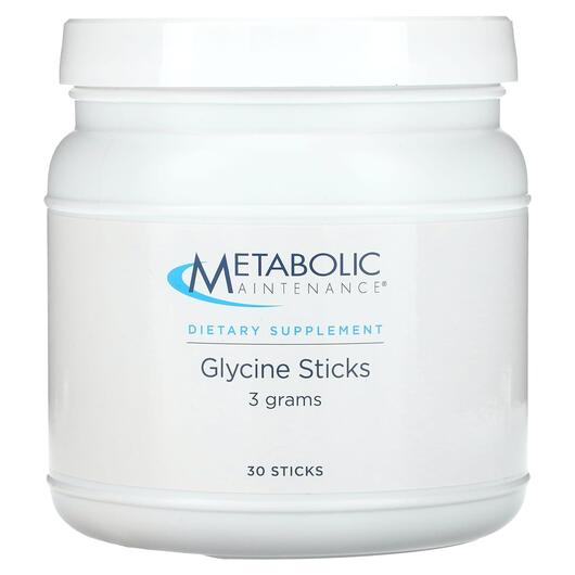 Основне фото товара Metabolic Maintenance, Glycine Sticks 3 Grams, L-Гліцин, 30 шт