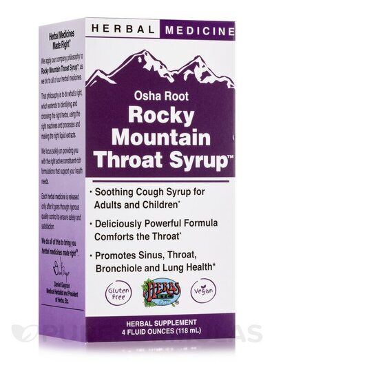 Основне фото товара Osha Root Rocky Mountain Throat Syrup, Сироп від кашлю, 188 мл