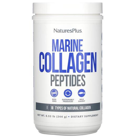 Основне фото товара Natures Plus, Marine Collagen Peptides, Морський колаген, 244 г