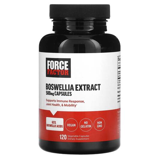 Основне фото товара Force Factor, Boswellia Extract 500 mg, Босвелія, 120 капсул