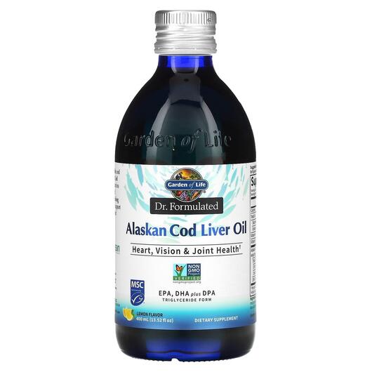 Основне фото товара Alaskan Cod Liver Oil, Олія печінки тріски, 400 мл