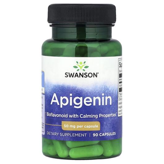 Основне фото товара Swanson, Apigenin 50 mg, Апігенін, 90 капсул
