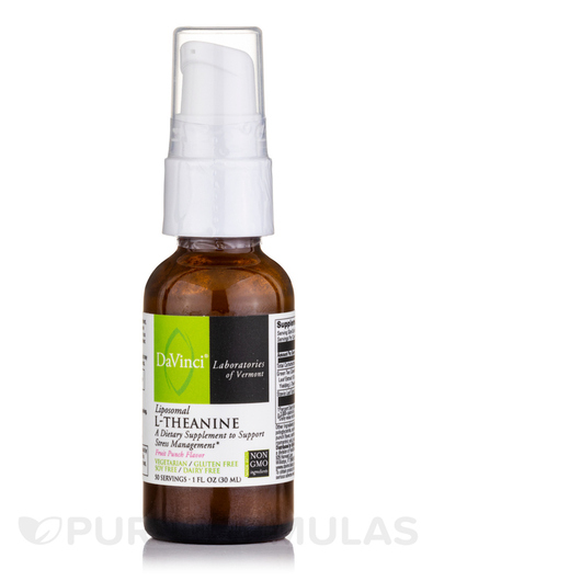 Основне фото товара L-Theanine Liposomal Fruit Punch Flavor, L-Теанін, 30 мл