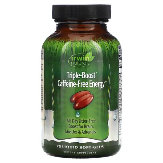 Основне фото товара Triple-Boost Caffeine-Free Energy, Підтримка мозку, 75 капсул