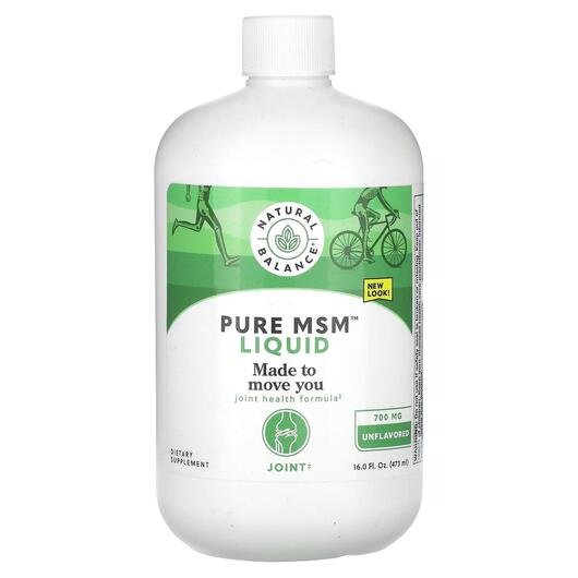 Основне фото товара Pure MSM Liquid Unflavored 700 mg, Метилсульфонілметан МСМ, 473 м