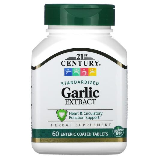 Основне фото товара 21st Century, Garlic Extract, Екстракт Часнику, 60 таблеток
