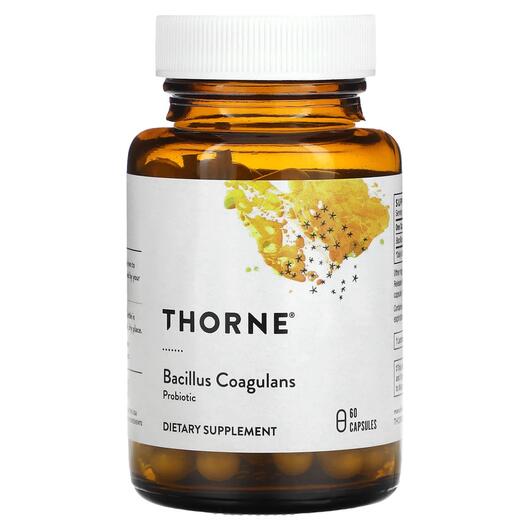 Основне фото товара Thorne, Bacillus Coagulans, Пробіотики, 60 капсул