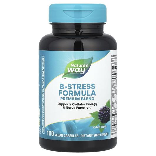 Основне фото товара Nature's Way, B-Stress Formula, Формула B-Stress, 100 капсул