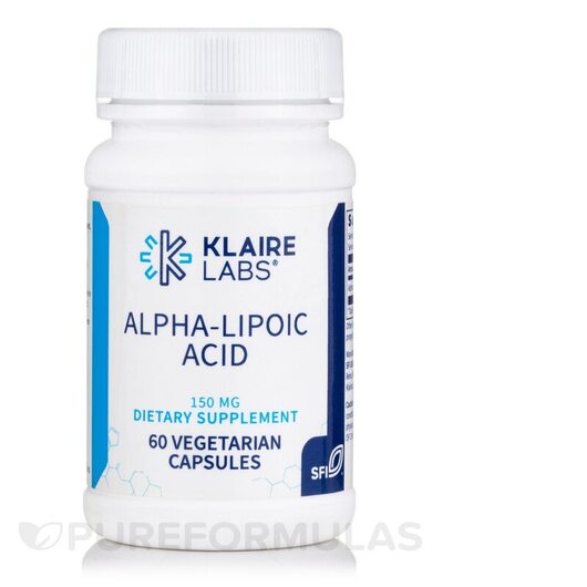 Основне фото товара Klaire Labs, Alpha Lipoic Acid 150 mg, Альфа-ліпоєва, 60 капсул