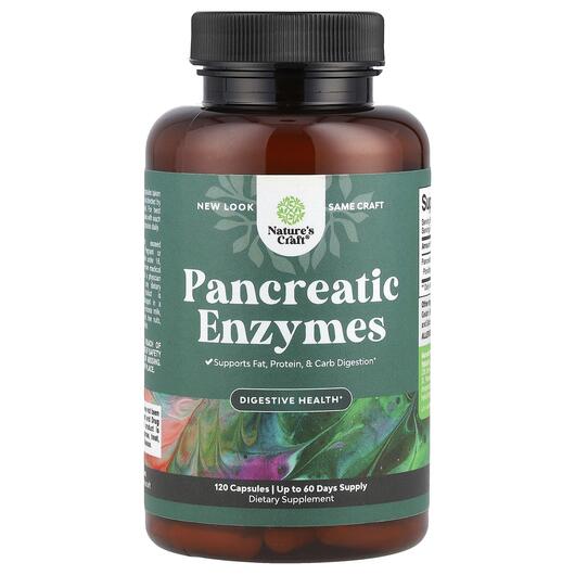 Основное фото товара Nature's Craft, Ферменты, Pancreatic Enzymes, 120 капсул