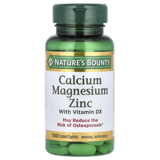 Основне фото товара Calcium Magnesium Zinc, Кальцій Магній Цинк + D3, 100 таблеток