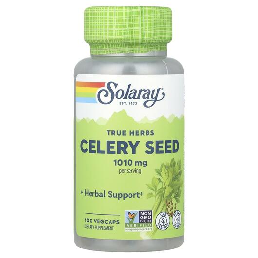 Основне фото товара Solaray, Celery Seed, Селера 505 мг, 100 капсул