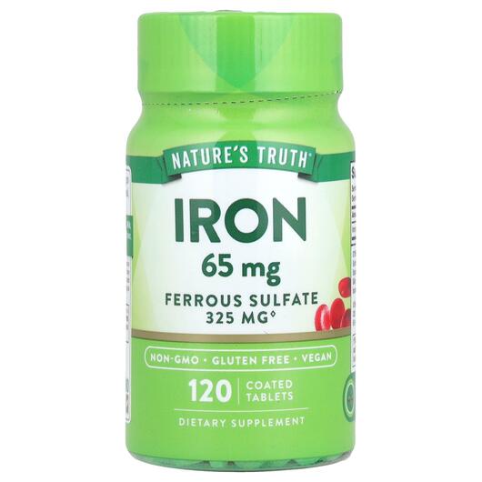 Основне фото товара Nature's Truth, Iron 65 mg, Залізо, 120 таблеток