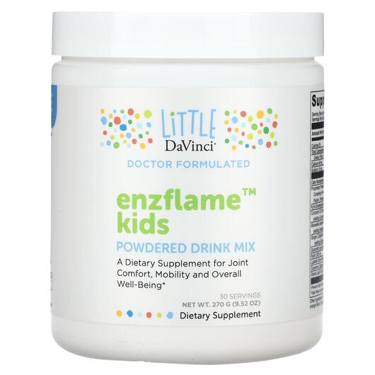 Основне фото товара Little DaVinci, Enzflame Kids Powdered Drink Mix, Ферменти, 270 г