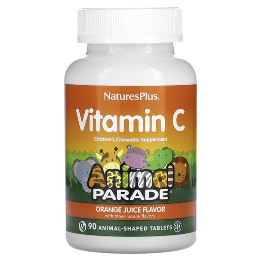 Основне фото товара Natures Plus, Animal Parade Vitamin C, Вітамін C, 90 таблеток