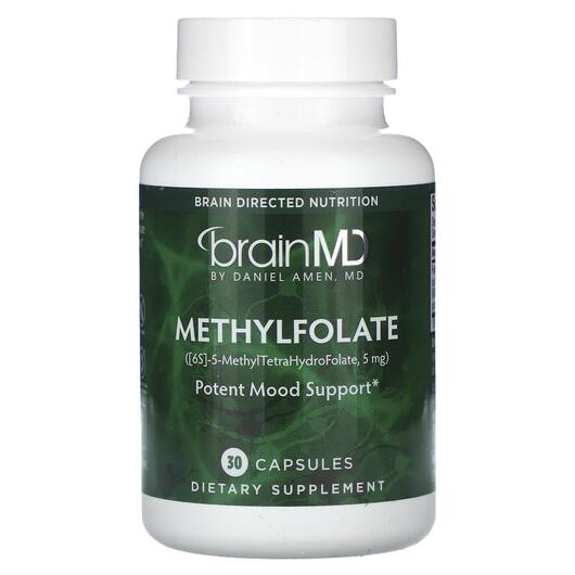 Основне фото товара BrainMD, Methylfolate, Метилфолат, 30 капсул