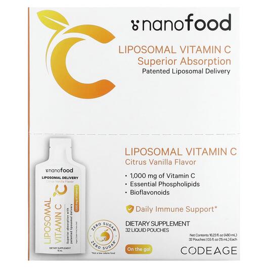 Основне фото товара Liposomal Vitamin C Citrus Vanilla, Вітамін C Ліпосомальний, 32 P