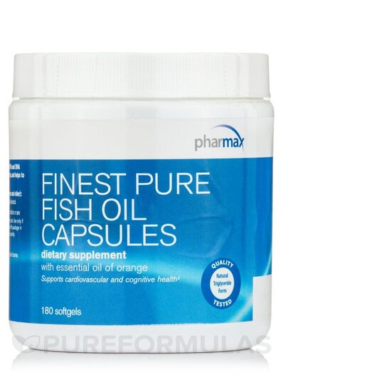 Основне фото товара Pharmax, Finest Pure Fish Oil Orange Flavor, Омега 3, 180 капсул