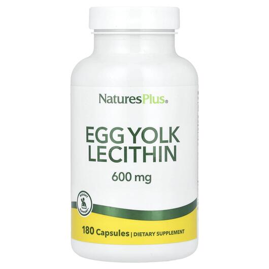 Основне фото товара Natures Plus, Egg Yolk Lecithin, Яєчний Лецитин 600 мг, 90 капсул