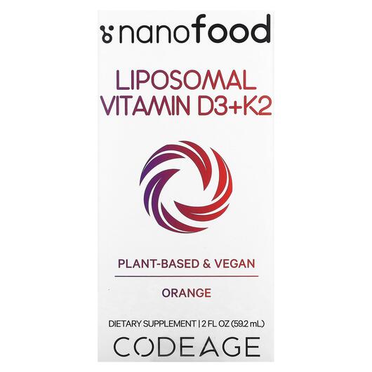 Основне фото товара Liposomal Vitamin D3+K2 Orange, Вітамін D3 Ліпосомальний, 59.2 мл