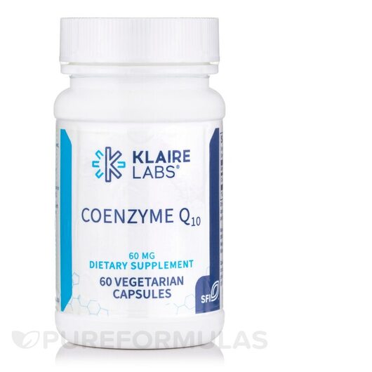 Основне фото товара Klaire Labs, CoEnzyme Q10 60 mg, Коензим CoQ10, 60 капсул