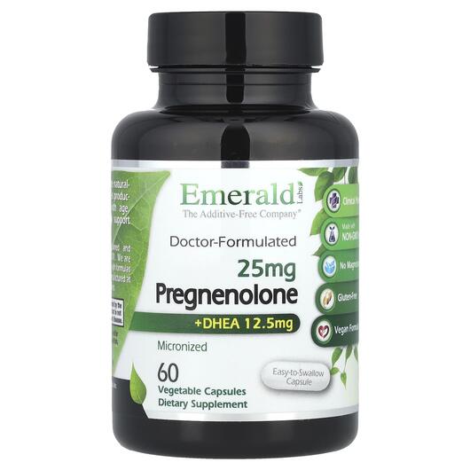 Основне фото товара Emerald, Pregnenolone + DHEA 25 mg, Прегненолон, 60 капсул
