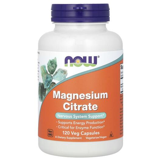 Основне фото товара NOW, Magnesium Citrate, Магній Цитрат, 120 капсул