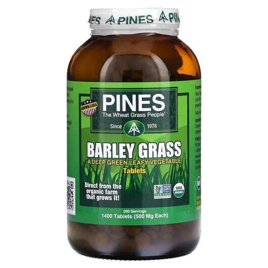 Основне фото товара Pines International, Barley Grass, Ячмінь, 1400 таблеток