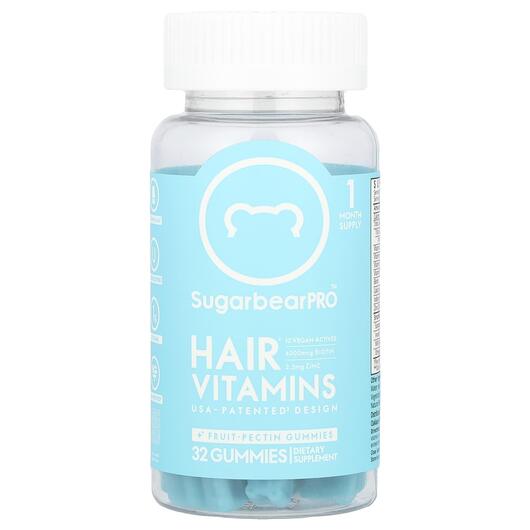Основне фото товара SugarbearPro, Hair Vitamins Gummies, Вітаміни, 32 таблеток