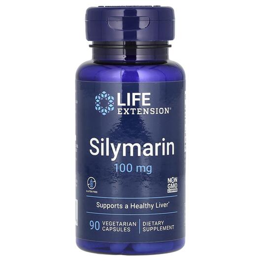 Основне фото товара Life Extension, Silymarin 100 mg, Силімарин 100 мг, 90 капсул