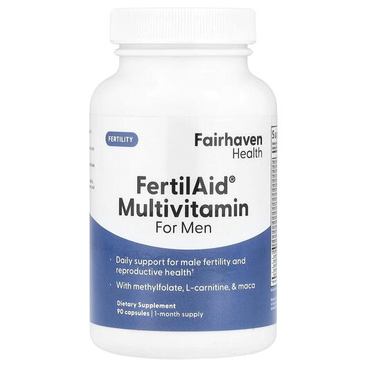 Основне фото товара Fairhaven Health, FertilAid for Men, Підтримка Лібідо, 90 капсул