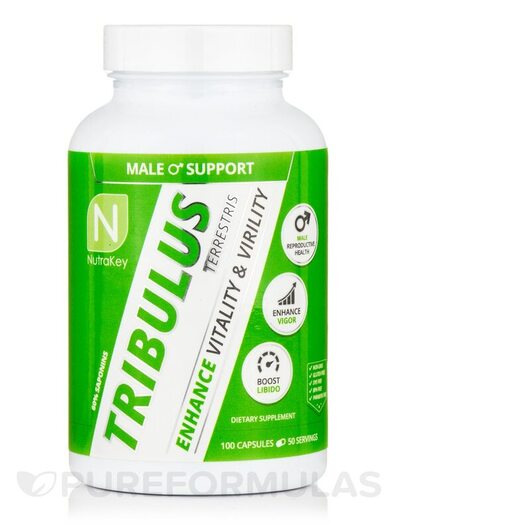 Основне фото товара Nutrakey, Tribulus Terrestris, Трибулус, 100 капсул