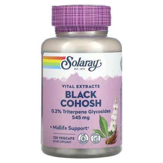 Основне фото товара Vital Extracts Black Cohosh 545 mg, Клопогон кістевидний, 120 кап