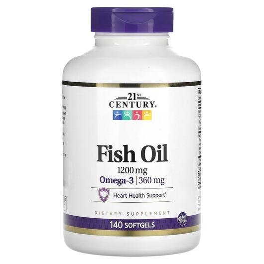 Основне фото товара 21st Century, Fish Oil 1200 mg, Риб'ячий жир 1200 мг, 140 ка